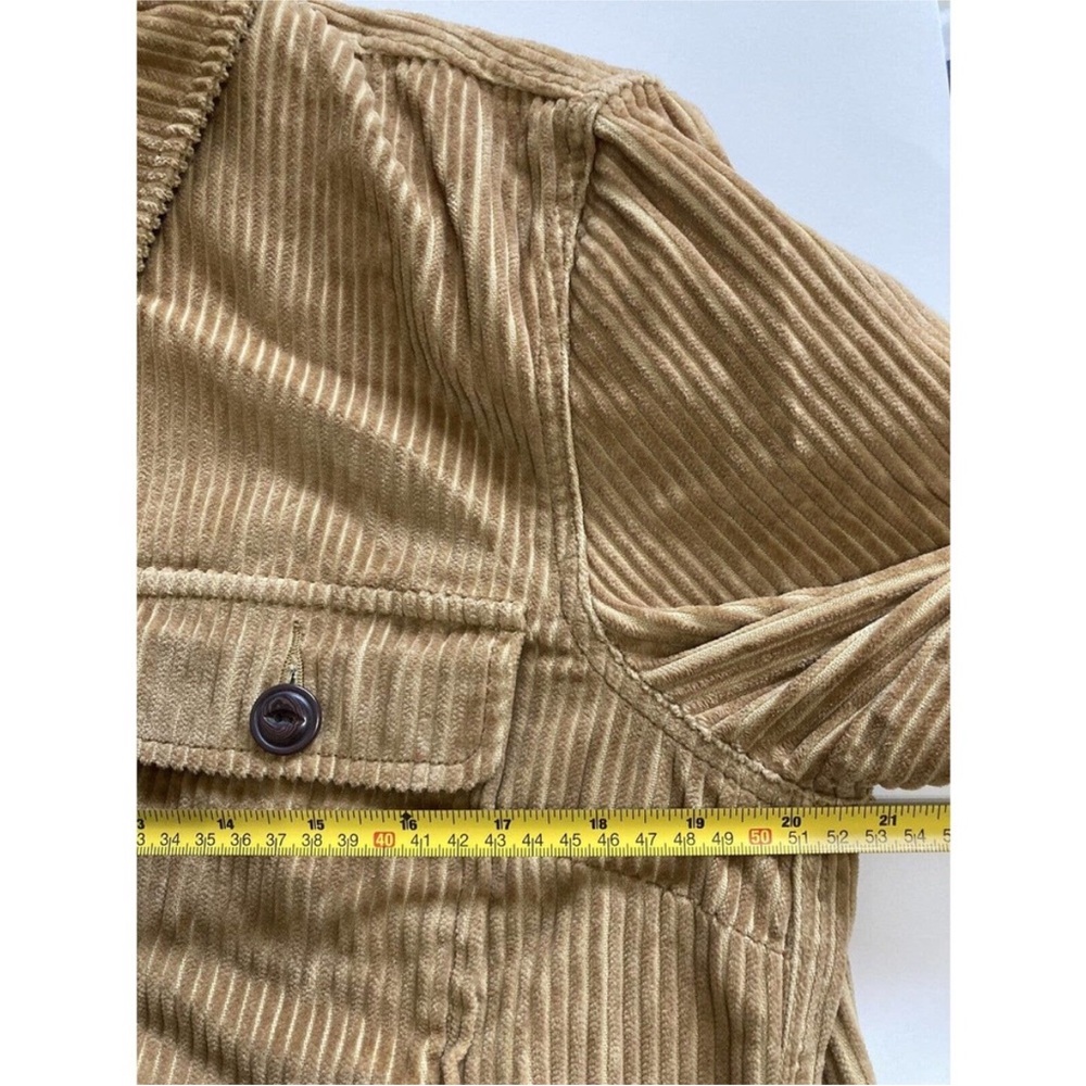L.L. Bean Women's Tan Signature Wide-Wale Shirt Jacket Size M In Corduroy - Picture 8 of 9